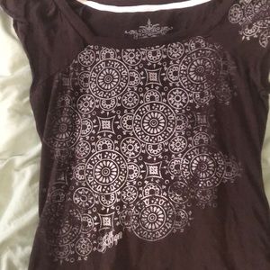 Tommy hilfiger Brown shirt short sleeve unique pattern